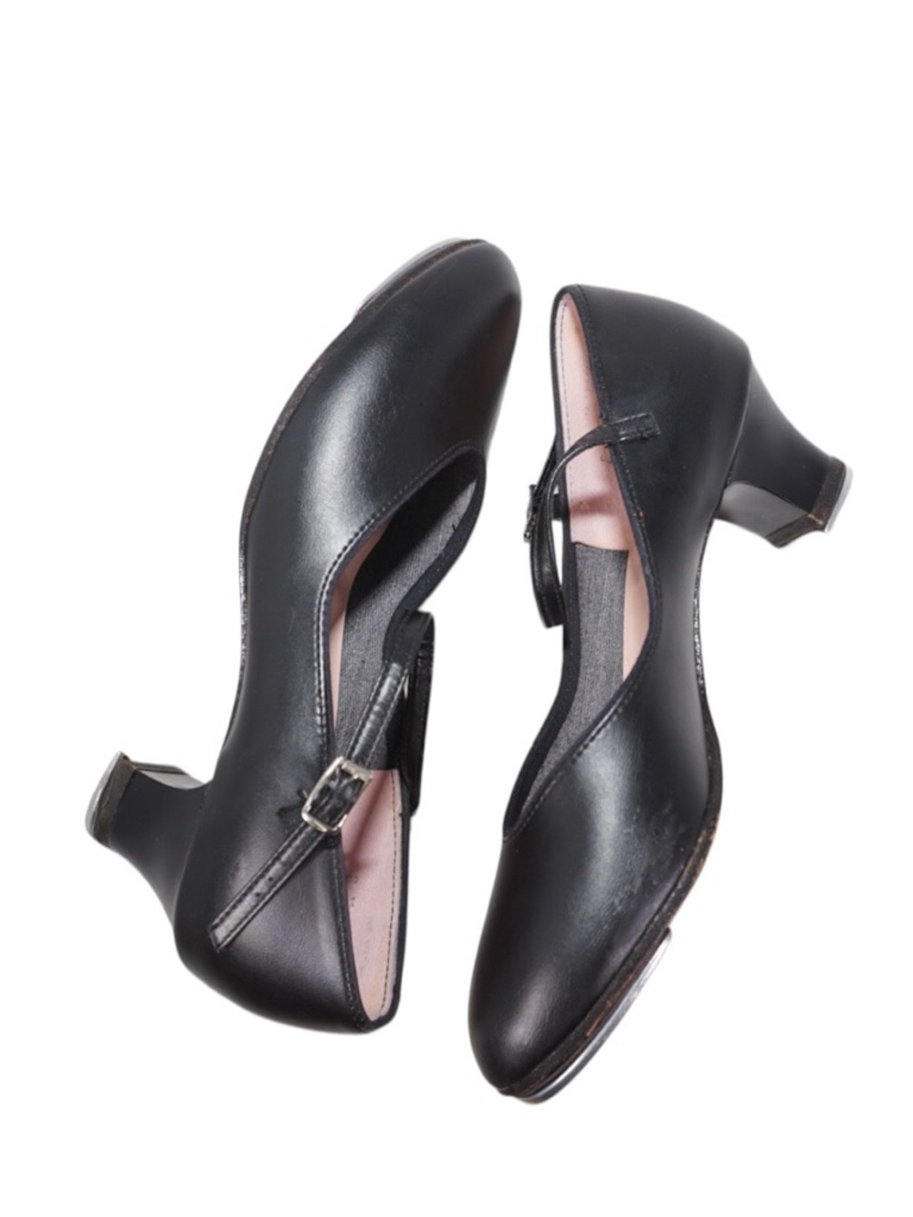 Capezio Black Leather Tele Tone Tap Mary Jane Tap Shoes - Size 8 - Picture 4 of 14